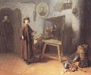 Painter in his studio (mk33) Gerrit Dou